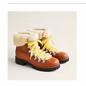 JCrew leather snow boot. Perfect condition. Worn once. Very comfortable